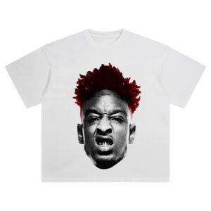 21 Savage Big Face Tee – Oversized Streetwear Trap Graphic Shirt