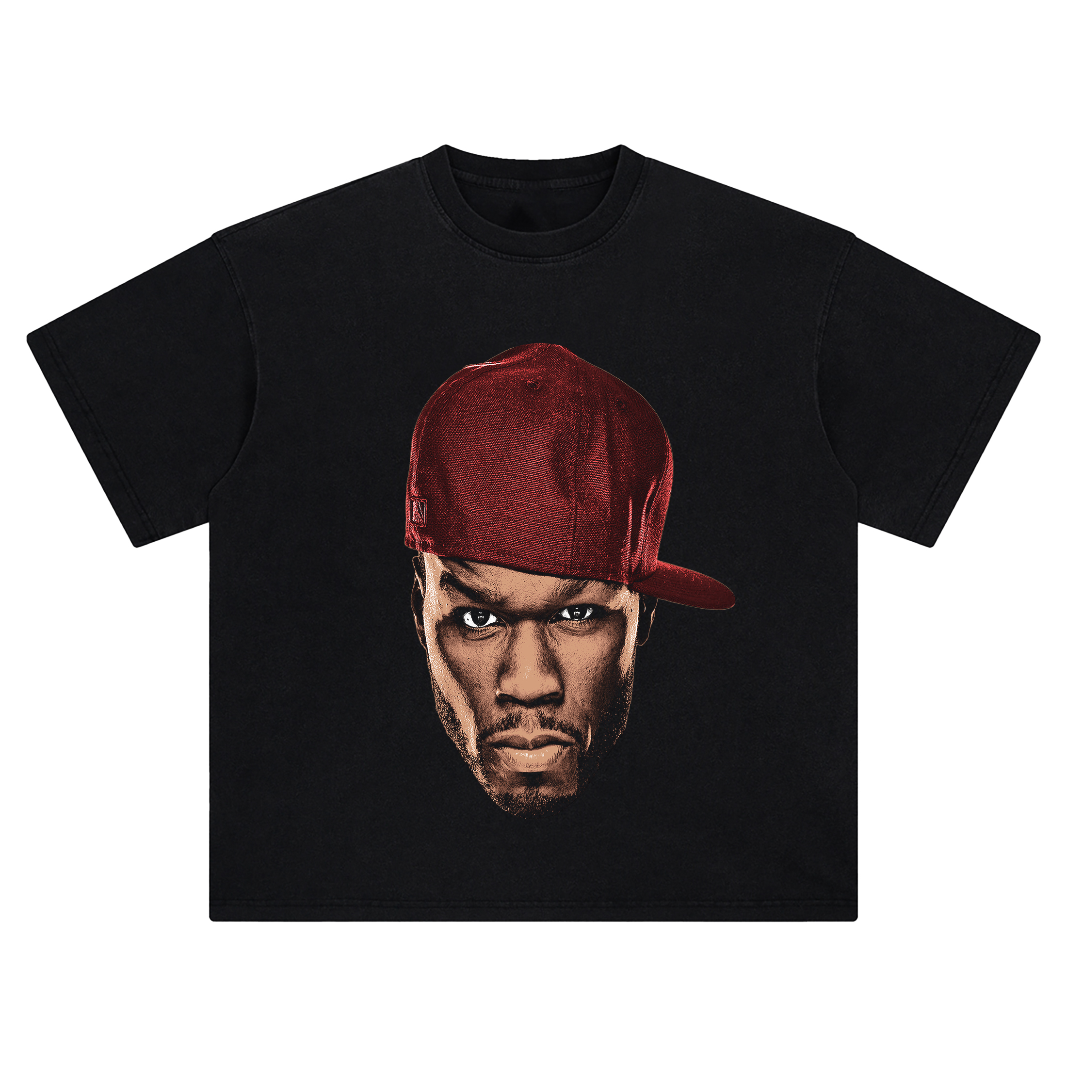 50 Cent Big Face Tee – Oversized Rap Icon Streetwear Shirt
