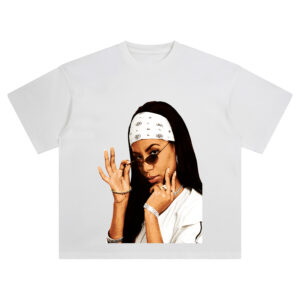 Aaliyah Big Face Tee – Oversized R&B Icon Vintage Streetwear Shirt