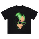 Billie Eilish Big Face Tee – Oversized Alt Pop Streetwear Graphic Shirt