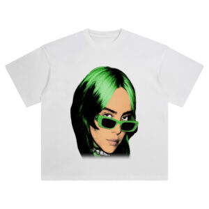 Billie Eilish Big Face Tee – Oversized Alt Pop Streetwear Graphic Shirt