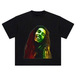 Bob Marley Big Face Tee – Oversized Reggae Music Streetwear Graphic Shirt