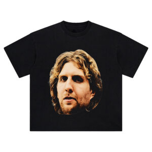 Dirk Nowitzki Big Face Tee – Oversized NBA Legend Streetwear Graphic Shirt