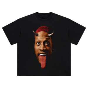 Dennis Rodman Big Face Tee – Horns Out Oversized Streetwear Graphic Shirt
