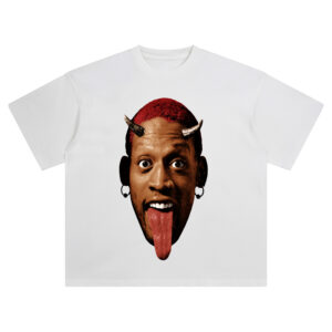 Dennis Rodman Big Face Tee – Horns Out Oversized Streetwear Graphic Shirt