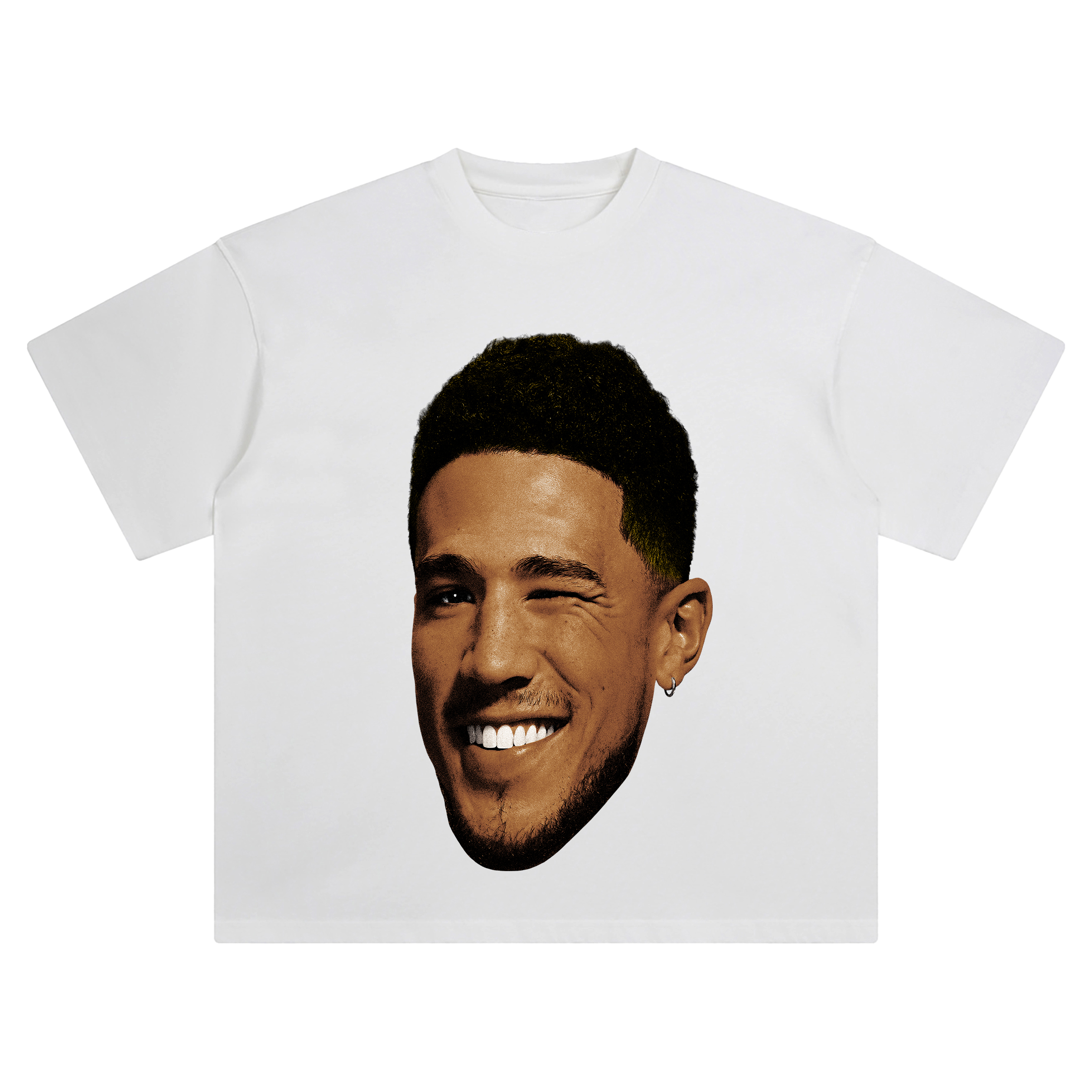 Devin Booker Big Face Tee – Oversized NBA Streetwear Graphic Shirt