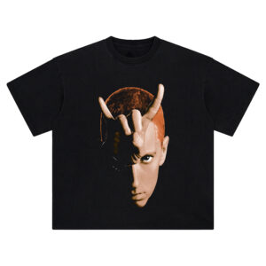 Eminem Big Face Tee – Devil Horns Oversized Rap Streetwear Shirt