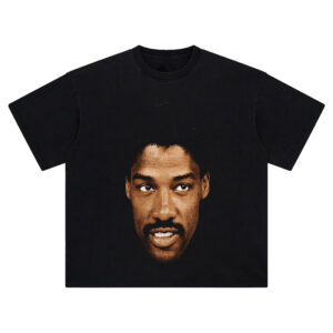 Julius Erving Big Face Tee – Oversized NBA Legend Streetwear Graphic Shirt