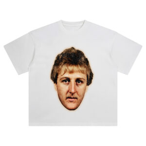 Larry Bird Big Face Tee – Oversized Vintage NBA Legend Streetwear Shirt