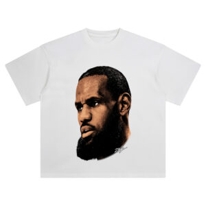 LeBron James Big Face Tee – Oversized GOAT NBA Streetwear Graphic Shirt