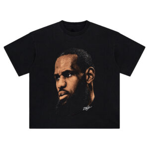 LeBron James Big Face Tee – Oversized GOAT NBA Streetwear Graphic Shirt