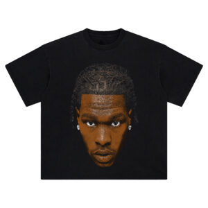 Lil Baby Big Face Tee – Oversized Atlanta Rap Streetwear Graphic Shirt