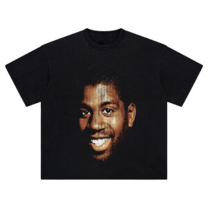 Magic Johnson Big Face Tee – Oversized Showtime Lakers Streetwear Graphic Shirt