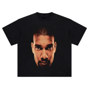 Tim Duncan Big Face Tee – Oversized San Antonio Spurs Streetwear Graphic Shirt