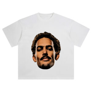 Trae Young Big Face Tee – Oversized Atlanta Hawks Streetwear Graphic Shirt