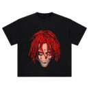 Feel everything in the Trippie Redd Big Face Tee—a heavyweight oversized drop built for heartbreak, rage, and genre-bending expression.