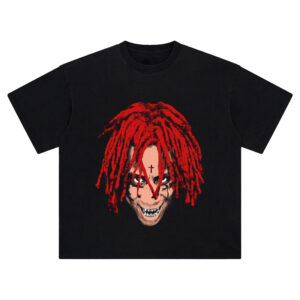 Feel everything in the Trippie Redd Big Face Tee—a heavyweight oversized drop built for heartbreak, rage, and genre-bending expression.