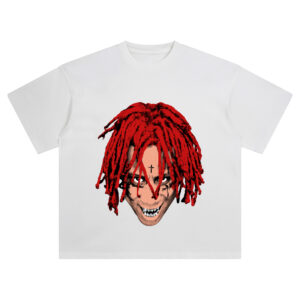 Feel everything in the Trippie Redd Big Face Tee—a heavyweight oversized drop built for heartbreak, rage, and genre-bending expression.