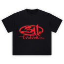 311 Evolver Graphic Tee featuring red band logo with Evolver text in script style