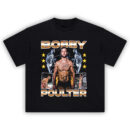 Bobby Poulter T-Shirt with MMA cage fight graphic collage and championship energy