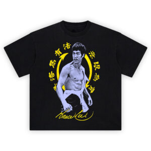 Bruce Lee Circle of No Limit Tee with Jeet Kune Do symbol and philosophical quote