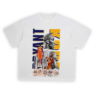 Mamba Mentality T-shirt featuring Kobe Bryant in Lakers colors with championship rings collage
