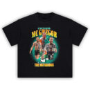 Conor McGregor Graphic Tee with collage of UFC titles, Irish flag, and iconic fight moments