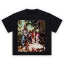 Creedence Clearwater Revival tee featuring full band from the Green River album cover in a forest setting