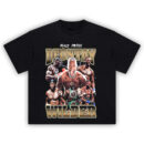 Deontay Wilder Shirt with bold collage of Bronze Bomber boxing moments and championship belts