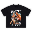 Dmitry Bivol Shirt featuring detailed collage of boxing moments, belts, and championship stance