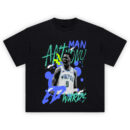 Ant Man Edwards Shirt featuring bold graphic of Anthony Edwards in Minnesota Wolves jersey with lightning and ant art