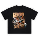 Gervonta Tank Mode tee featuring action collage, flaming backdrop, gold tank, and boxing glove graphics