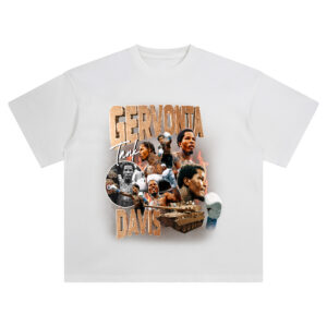 Gervonta Tank Mode tee featuring action collage, flaming backdrop, gold tank, and boxing glove graphics