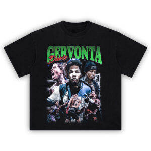 Gervonta Davis Graphic Tee featuring collage of boxing highlights and urban fashion shots