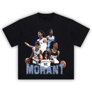 Ja Morant Elevation Tee featuring Memphis Grizzlies collage and explosive dunk moments