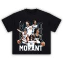 Ja Morant T-Shirt with Memphis Grizzlies collage of action shots
