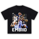 Joel Embiid T-Shirt featuring iconic Sixers graphics and powerful #21 collage design