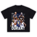 Kevin Durant T-Shirt with Warriors and Suns vintage collage, #35 graphic NBA legend apparel