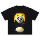 Po Chopsticks T-Shirt featuring Kung Fu Panda’s Po holding red chopsticks on a fiery background