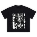 All Might Manga Shirt with grayscale manga panels, Japanese katakana, and My Hero Academia graphic layout