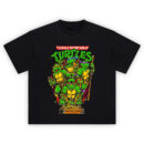 Teenage Mutant Ninja Turtles Pizza Time Tee with all four turtles and cheesy pizza slices