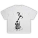 Vikings TV Series Shirt design with Ragnar Lothbrok silhouette and Nordic rune background in dark red tones