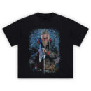 Assassins Creed Valhalla Tee featuring Eivor in Viking armor with axe and Nordic battle design