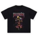 Wolverine Savage Claws Graphic Tee with classic X-Men costume and claw-slashing design