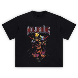 Wolverine Savage Claws Graphic Tee with classic X-Men costume and claw-slashing design