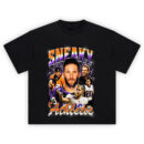 Sneaky Athletic NFL Meme T-shirt featuring collage of slot receivers and underrated football stars with bold lightning graphics