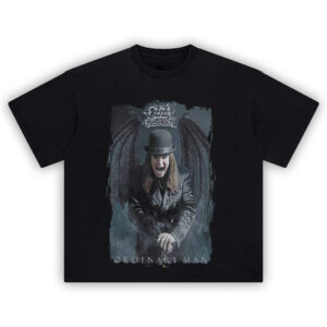 Ozzy Osbourne Ordinary Man Tee featuring gothic wings and dark metal aesthetics