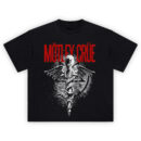 Motley Crue Dr Feelgood Serpent Tee with winged skeleton serpent and red band logo