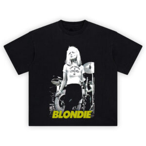 Blondie Camp Funtime Vintage Tee featuring Debbie Harry on stage in her iconic “Camp Funtime” shirt