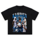 Kahden Davis SHP Pirates T-shirt featuring collage of quarterback in action with SHP logo and lightning energy